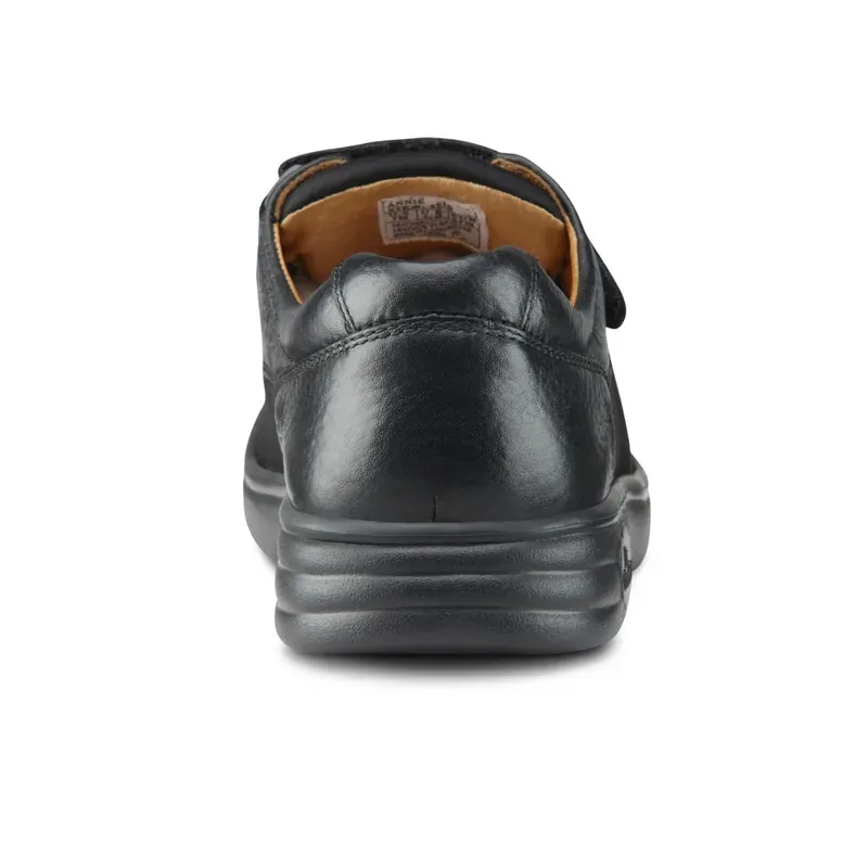 The Dr. Comfort Annie in black from behind, showing the padded heel collar