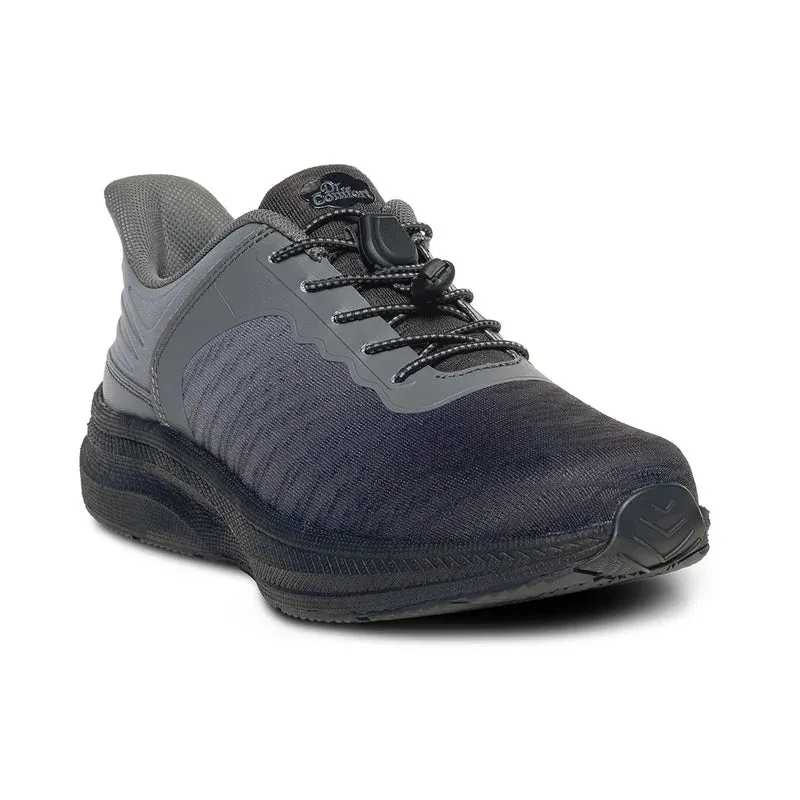The Dr. Comfort Don hands-free men's shoe in navy blue and black