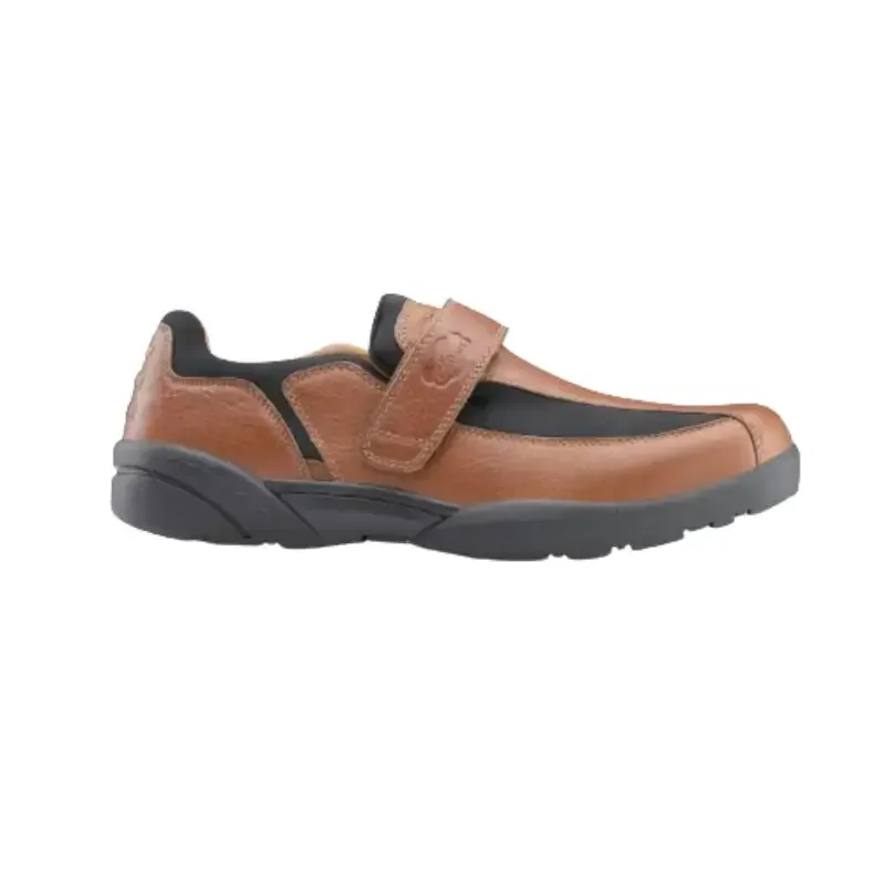The Dr. Comfort Douglas in chestnut, side profile
