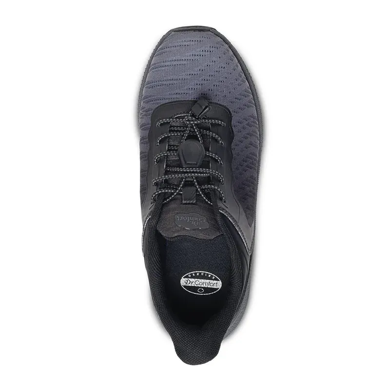 The Dr. Comfort Joy in navy blue and black from above