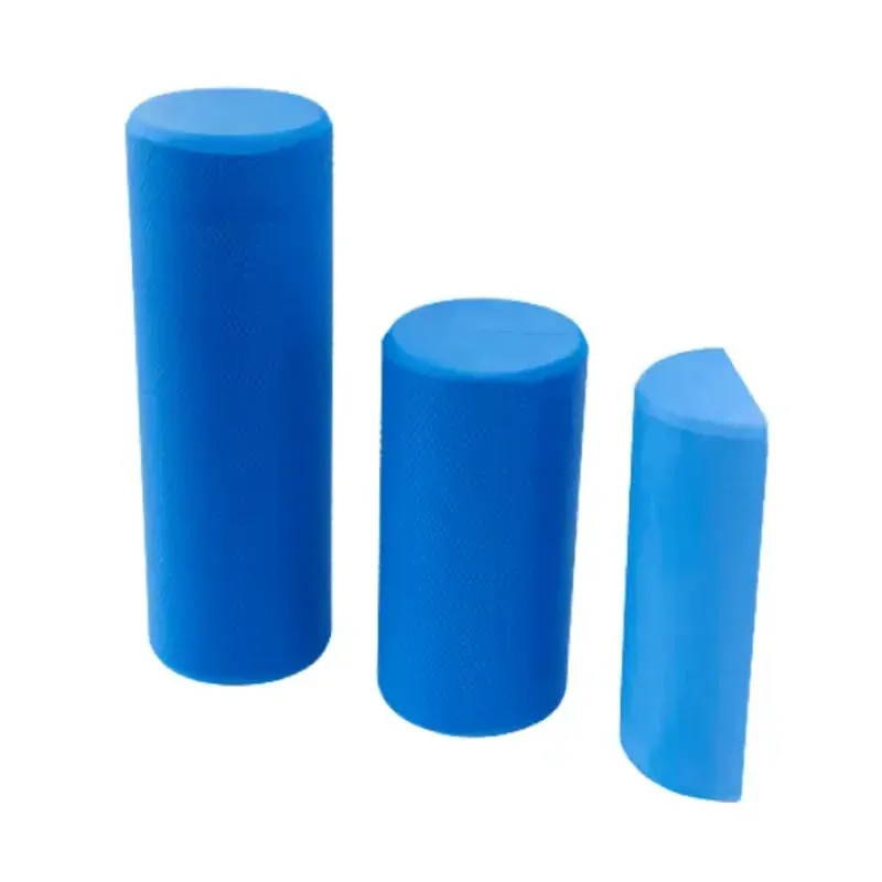 Foam exercise rollers in three sizes