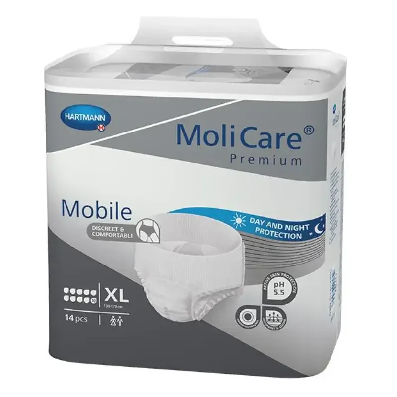A pack of 14 MoliCare Premium Mobile pull-up pants, XL