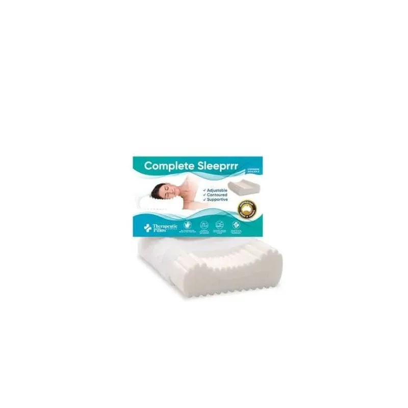 The soft-density memory foam pillow in white, in its box