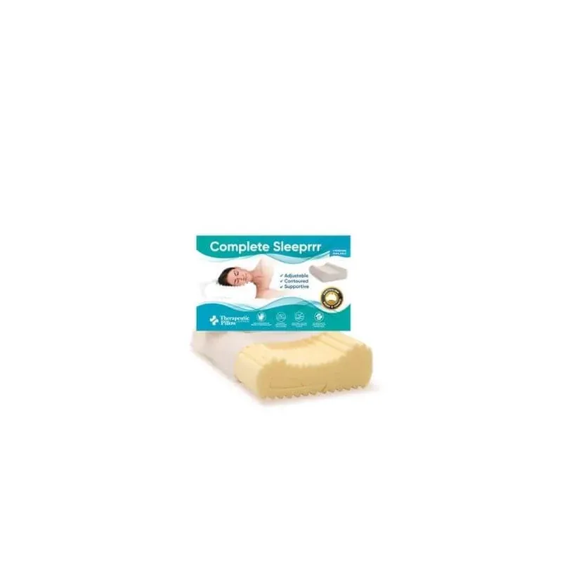 The medium-density traditional foam pillow in yellow, in its box