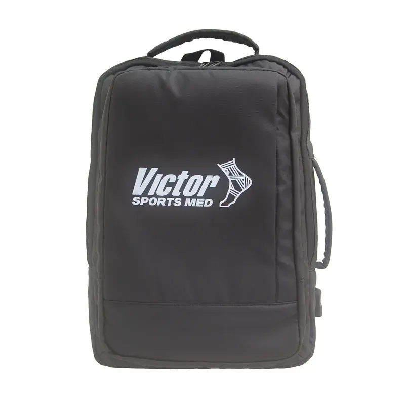 The padded carry bag the kit packs into, with shoulder straps