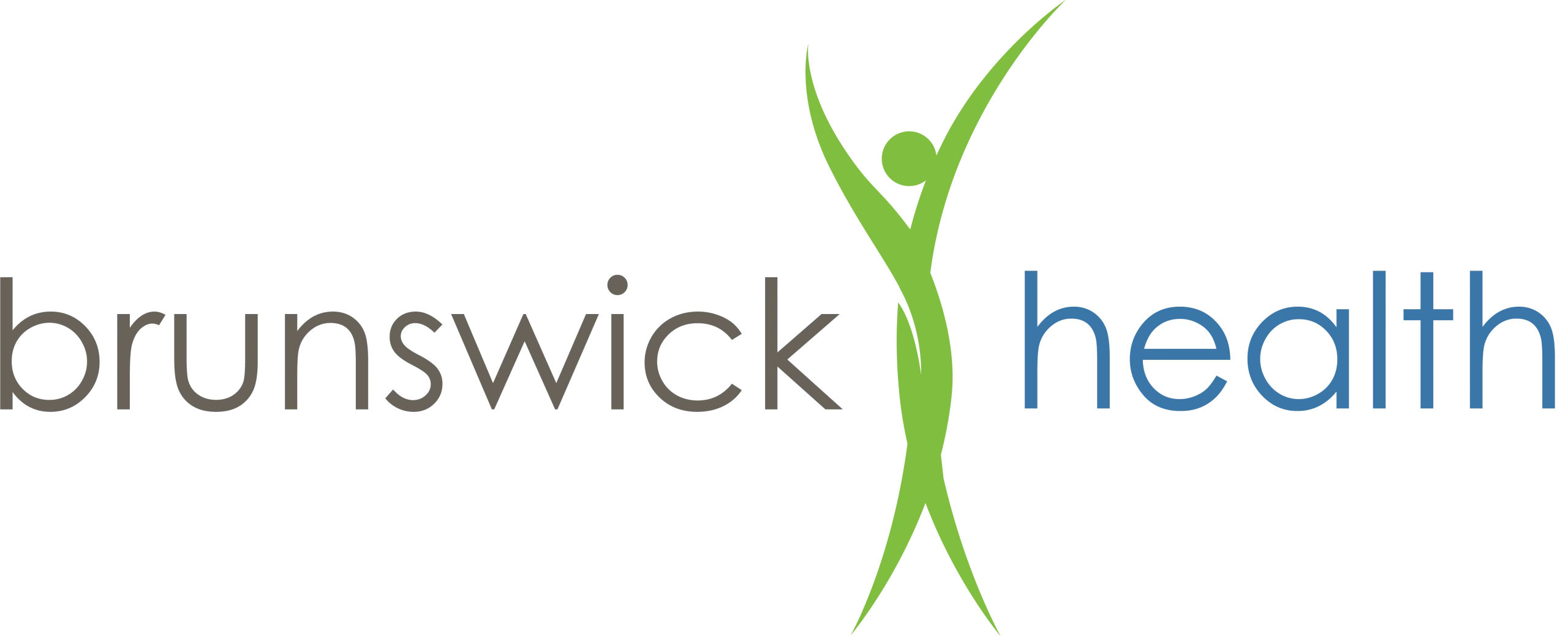 Brunswick Health logo with transparent background, featuring a stylized figure symbolizing health and wellness.