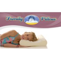 child lying on a therapeutic contoured pillow designed to alleviate neck tightness or pain.