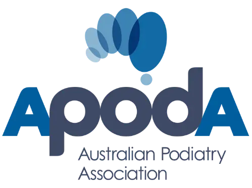 Filename: australian-podiatry-association-apoda-logo.webp Alt text: Australian Podiatry Association (APodA) logo — podiatrists at Brunswick Health are APodA members