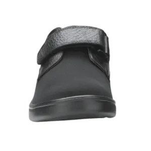 Dr. Comfort Annie black front view showing wide toe box and depth