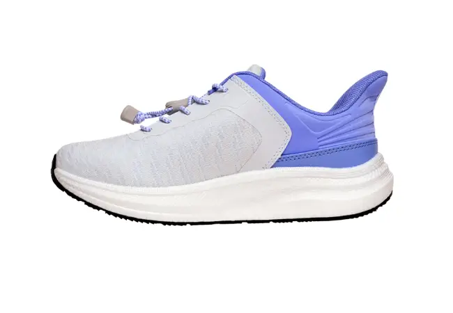 Dr. Comfort Joy white side profile showing breathable mesh upper